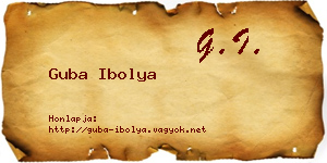 Guba Ibolya névjegykártya